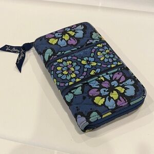 Vera Bradley Indigo Pop Floral Clutch Wallet